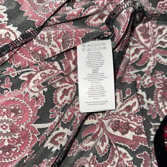 Sz L ⭐️NWT Michael Kors Paisley Matte - Jersey Flounce Dress - Picture 9 of 11